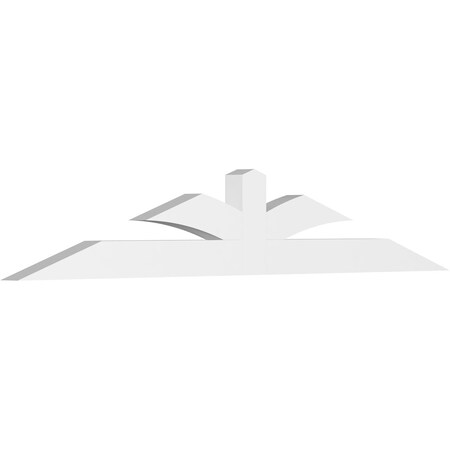 Ekena Millwork Richland Architectural Grade PVC Gable Bracket, 108"W x 18"H x 4"D x 6"F, 4/12 Pitch GBP108X18X0406RIC00